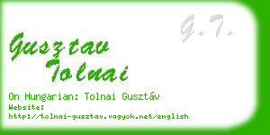 gusztav tolnai business card