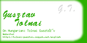 gusztav tolnai business card